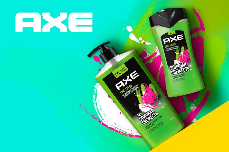 Мужские гели для душа AXE 3 в 1 