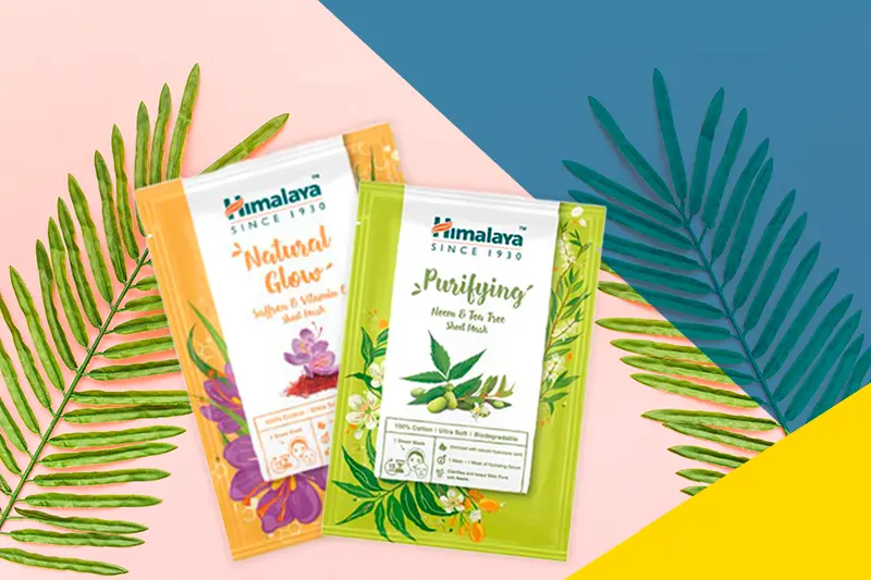 В продаже тканевые маски для лица HIMALAYA