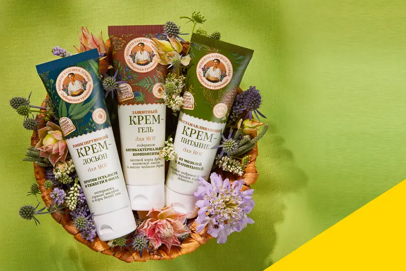 Обзор кремов для рук и ног от бабушки Агафьи