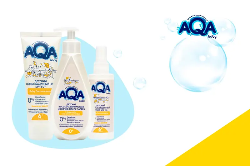 Солнцезащитный уход для малышей от AQA baby