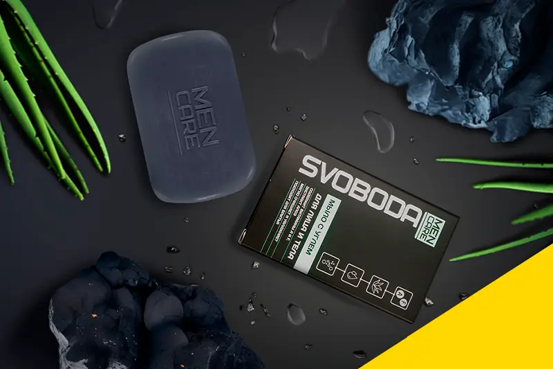 Мыло с углем для лица и тела 