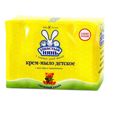 Ушастый Нянь крем мыло с алоэ  4шт по 100г 