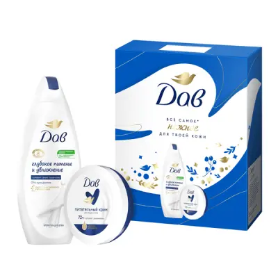 ПН Дав basic care for your body крем для лица и тела 150 мл крем гель для душа 250 мл 