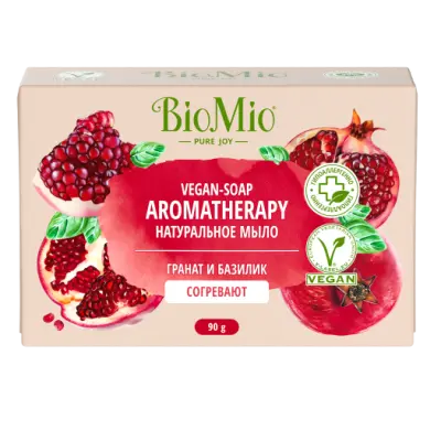 BioMio Натуральное мыло Aromatherapy Гранат и базилик 90 г 