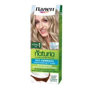 Палетт Naturia краска для волос 10-1 пепельный блондин 