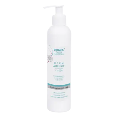 DOMIX DGP Крем для ног от трещин и ссадин с витамином F, E, D  и коллоидным серебром  250 мл 