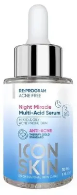 ICON SKIN Ночная мультикислотная сыворотка NIGHT MIRACLE, 30 мл 