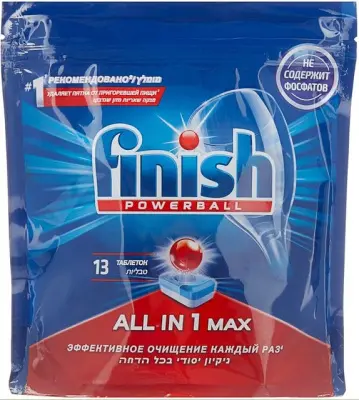 Finish All in 1 таблетки для посудомоечных машин 13шт 