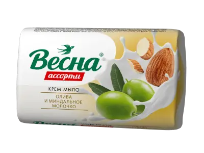 ВЕСНА ассорти туалетное мыло олива и миндальное молочко 90г 