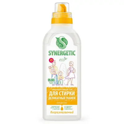 Synergetic гель для стирки для деликатных тканей 0,75 л 25 стирок 