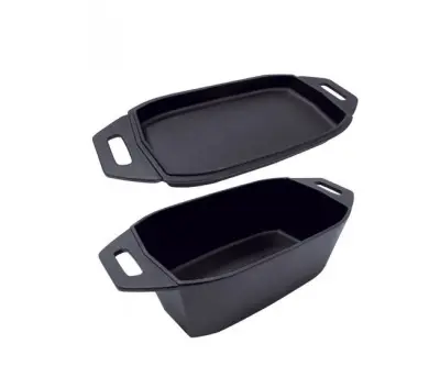 Forester кассероль чугунный для запекания с крышкой-сковородой 32х20х12см 