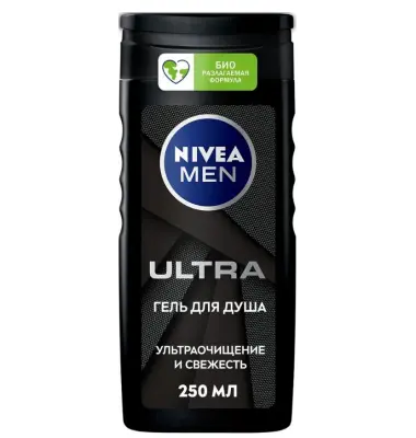Nivea Men гель для душа ultra очищение и свежесть 250 мл 