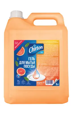Чиртон гель для мытья посуды красный апельсин и розмарин 5000 мл 
