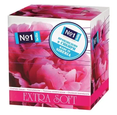 Bella cалфетки №1 Extra Soft Пиония 2-слойные бумажные 80шт 