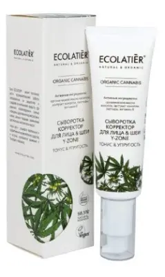 Ecolatier сыворотка корректор для лица  шеи y zone серия organic cannabis 50 мл 
