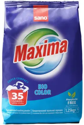 SANO максима стиральный порошок концентрированный био колор 1,25кг 