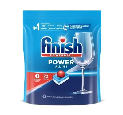 Finish Таблетки для посудомоечных машин All in 1 Power 70шт 