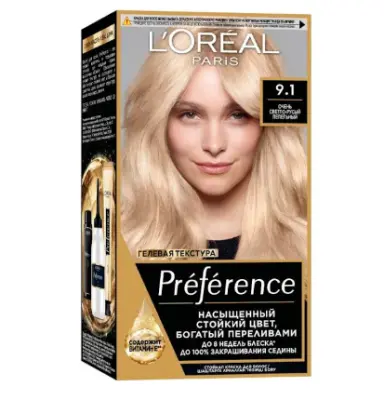 L'oreal Preference краска для волос 9.1 викинг очень светло русый пепельный 