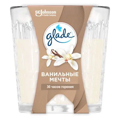 Glade ароматизированная свеча ванильные мечты 130 г 
