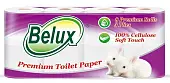 Туалетная бумага belux 8 шт 3 сл  белая