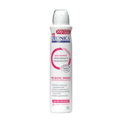 Deonica спрей женский pre biotic эффект 200 мл 