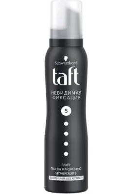 Тафт невидимая фиксация пена максимально сильной фиксации чёрно белый 150 мл 