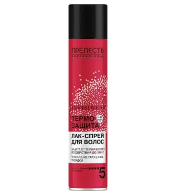 Прелесть Professional Inviswear термозащитный лак спрей для горячей укладки 300 мл 