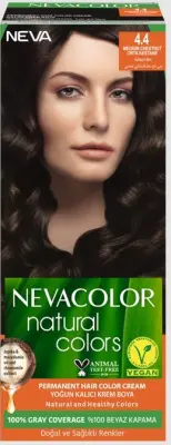 Nevacolor Natural Colors стойкая крем краска для волос 4.4 MEDIUM CHESTNUT каштан 