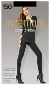 INNAMORE колготки  cotton 150 nero 6  из хлопка с комфортным поясом