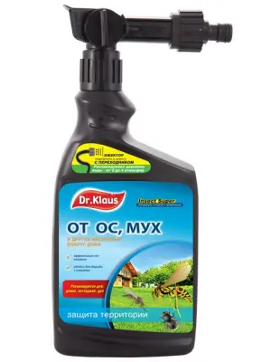 Dr. Klaus Эжектор концентрат от МУХ, ОС и др. насекомых, флакон 1 л 