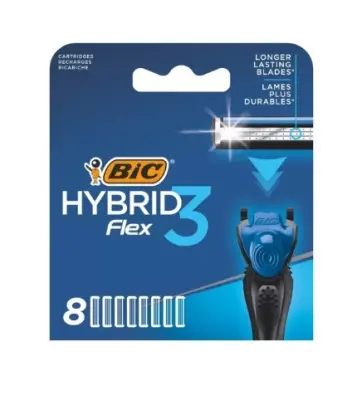 BIC FLEX 3 HYBRID Кассеты (8 шт) 