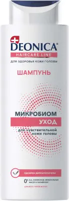 Deonica шампунь для волос микробиом уход  380 мл 