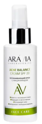 ARAVIA Laboratories успокаивающий крем с ниацинамидом acne balance cream spf 20 100 мл 