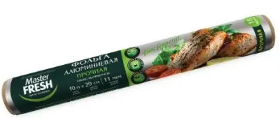 Master FRESH фольга алюминиевая прочная 10 метров 11мкм 