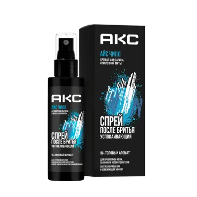 Акс спрей после бритья увлажняющих и успокаивающий с охлаждающим эффектом айс чилл 100 мл 