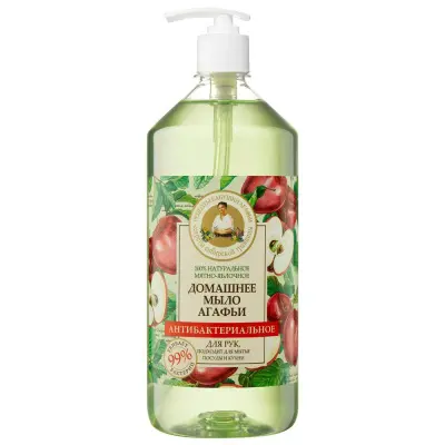 Рецепты Бабушки Агафьи мыло домашнее мятно яблочное антибактериальное 1 л 