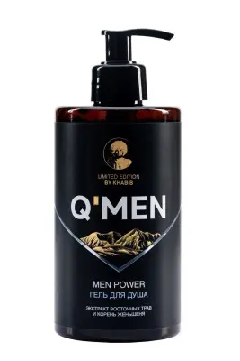 Q’men гель для душа мужской men power, 410 мл 