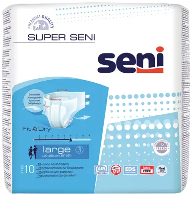 Подгузники BELLA SUPER SENI AIR Large 10шт 