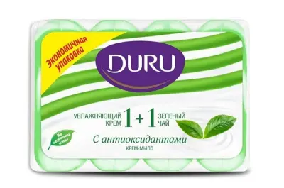 Duru туалетное мыло 1+1 Зеленый чай Soft Sensations 4шт по 80г 