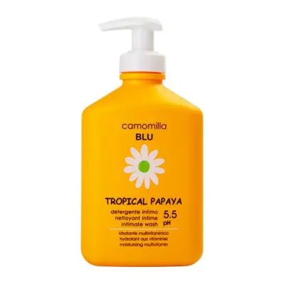Camomilla Blu гель для интимной гигиены tropical papaya с тропической папайей 300 мл 