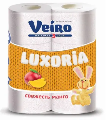 Veiro туалетная бумага luxoria aroma 3 х слойная 6 шт 