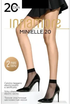 INNAMORE носки minielle 20  lycra упак по 2 пары nero 