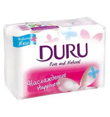 Туалетное мыло DURU Pure&Natural НАСЛАЖДЕНИЕ/РОЗА, 4*90г/85г 