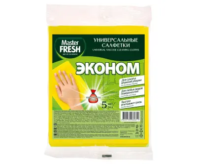 Master FRESH эконом универсальные салфетки для  уборки 5 шт 
