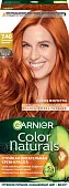 Garnier стойкая питательная крем краска для волос color naturals оттенок 7.40 пленительный медный