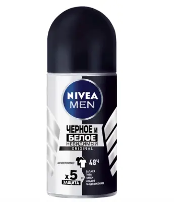 Nivea део шарик мужской original невидимый для черного и белого 50 мл 