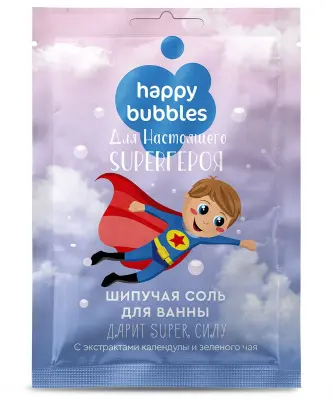 Шипучая соль для ванны для настоящего super героя серии happy bubbles 100 г 