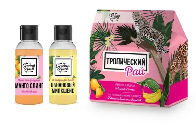Подарочный набор гурманский рай  гель для душа шоколадно мятный вкус 150 мл крем для тела банана сплит 100 мл 