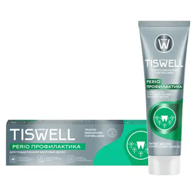 Tiswell зубная паста для укрепления и поддержания здоровья чувствительных десен с троксерутином и гиалуроном 110 гр 