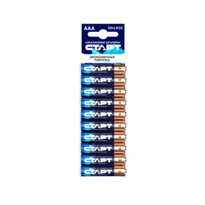 Старт алкалиновые батарейки LR03-BL10 N 120/1080  ААA 10 шт  в пленке 